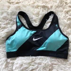 Small Nike Pro Striped Sports Bra